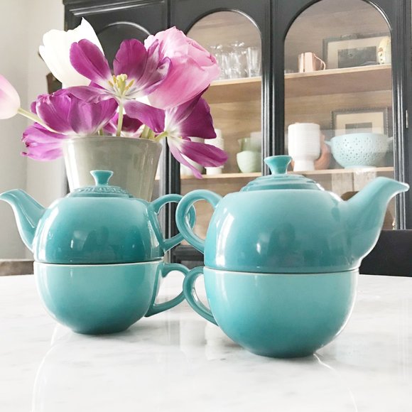 Le Creuset Stoneware Tea-for-OneTeapot & Cup - Picture 1 of 5